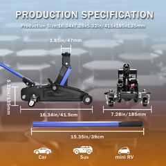 LIFTING TOOLS ANTPOWER low profile under a sports car, enabling access to tight clearance