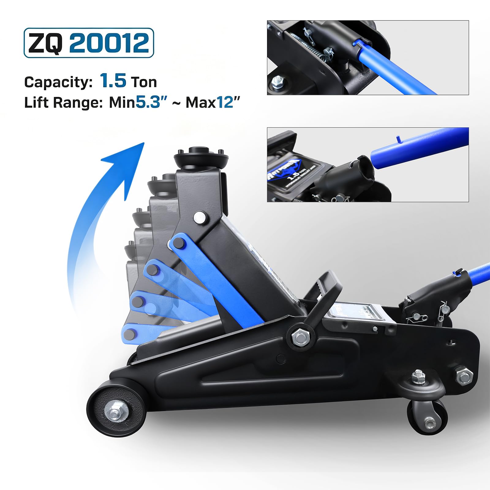 LIFTING TOOLS ANTPOWER rubber saddle close-up protecting chassis and preventing scratches