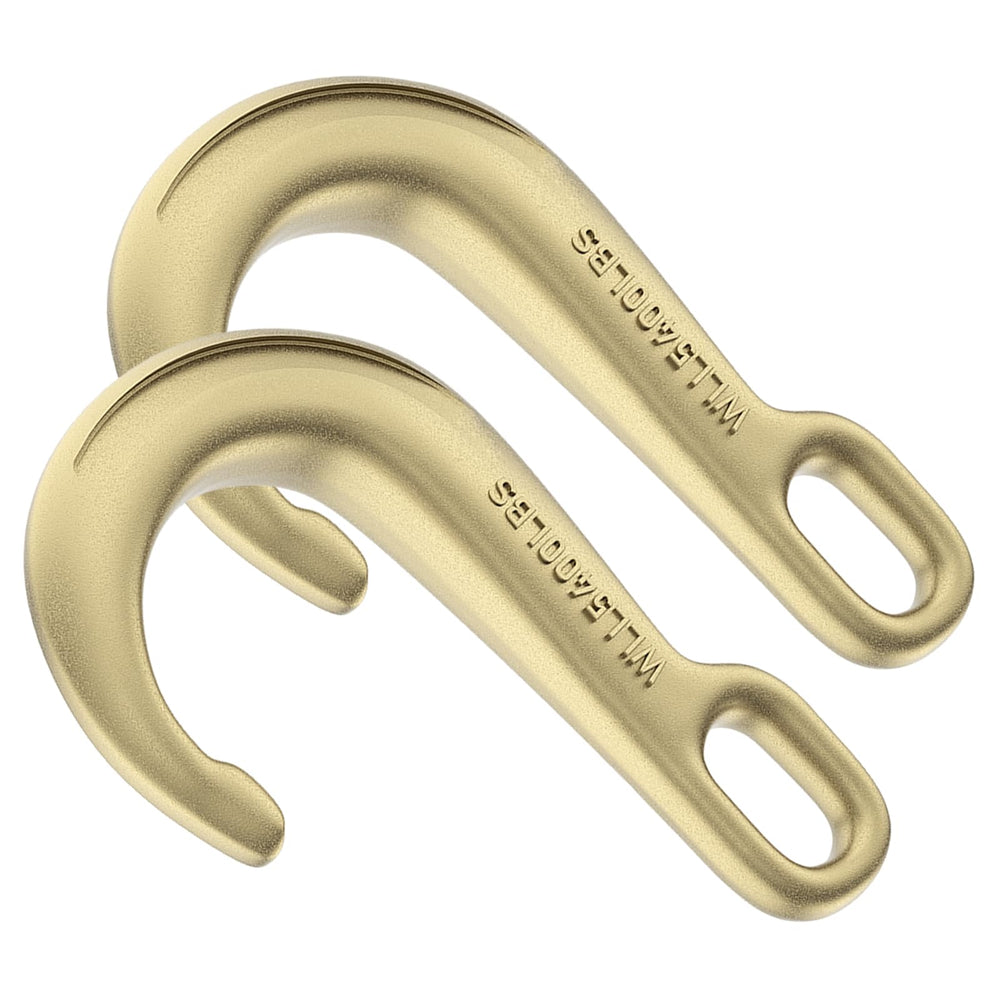 AODESTINY front view of J hook showing shape and secure connection benefit