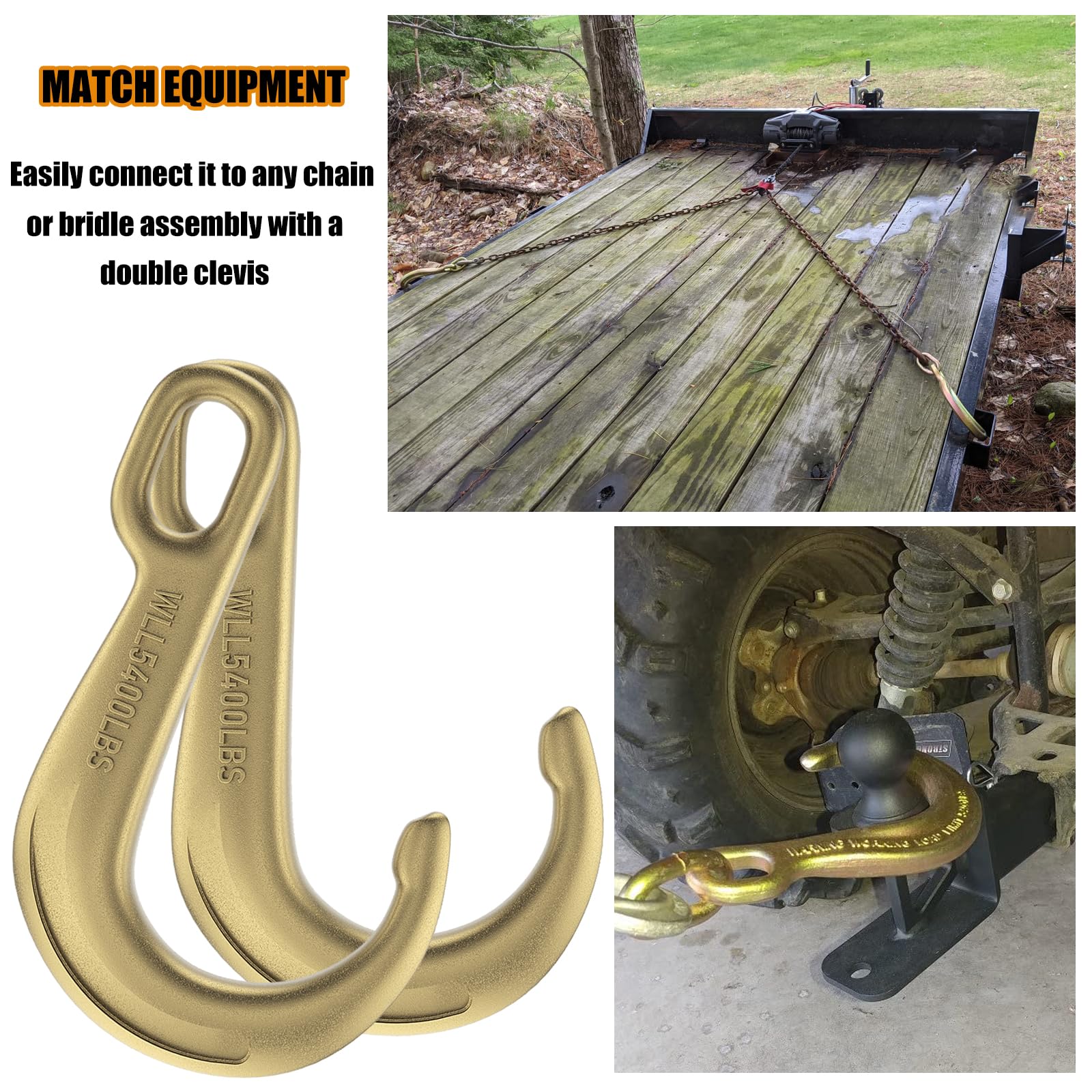 AODESTINY J hook installed on trailer axle demonstrating practical use benefit