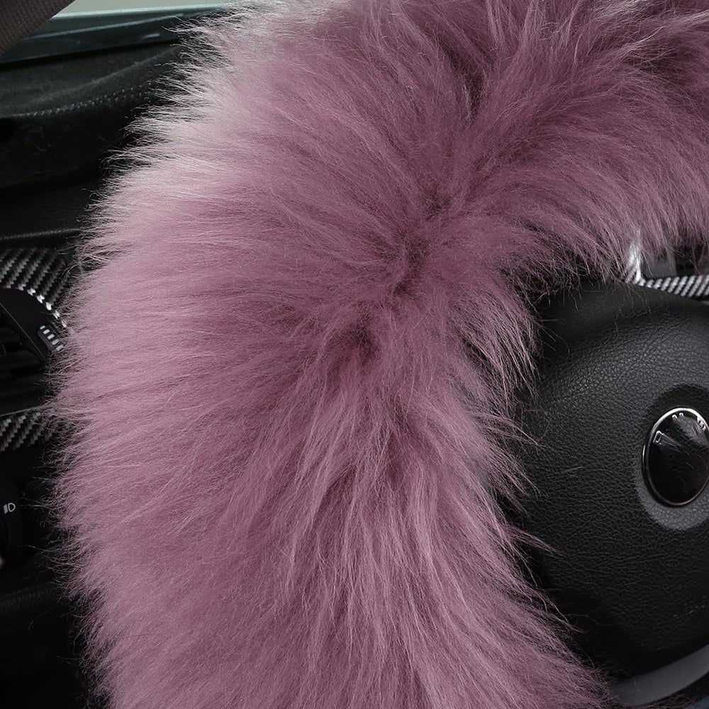 AOGELAN steering wheel close-up of long wool, adds soft grip