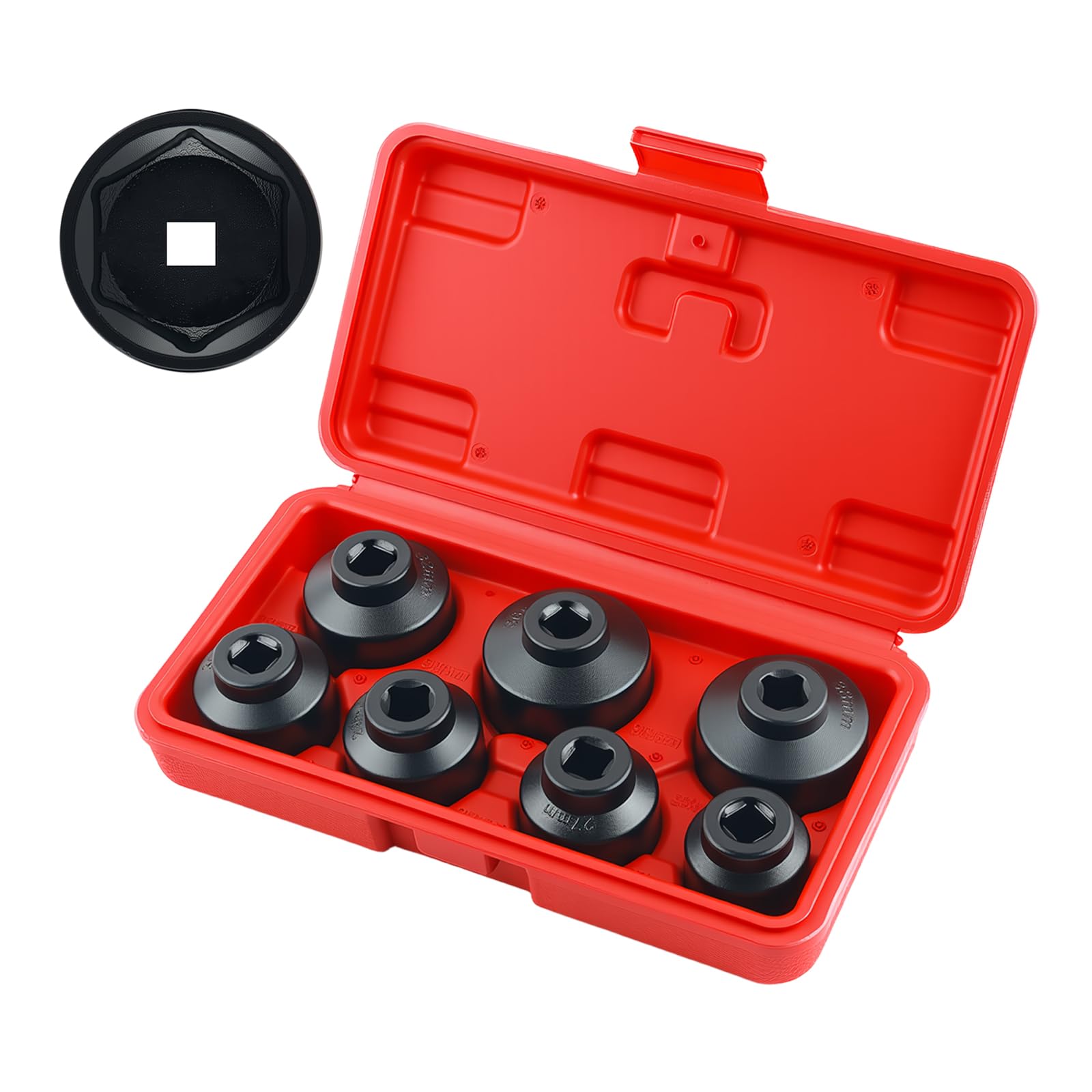 Aokdom front packaging showing seven sockets and storage box, organized for quick service