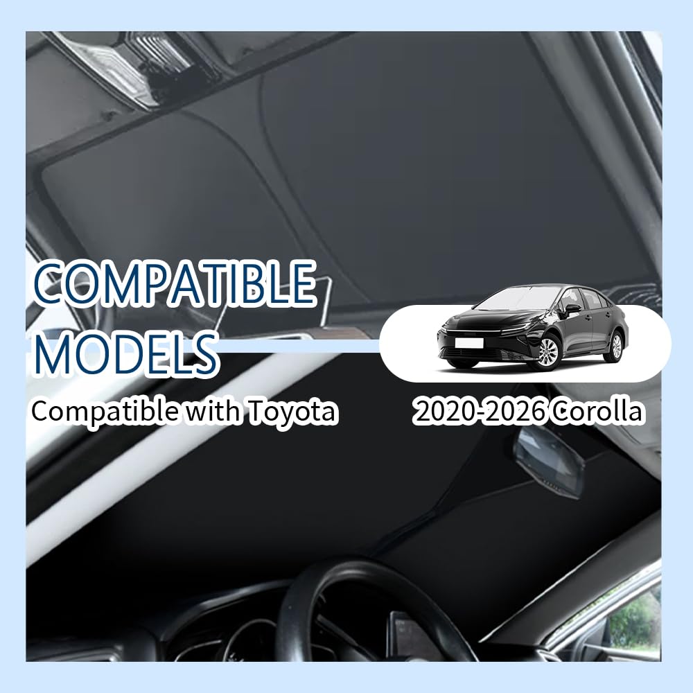 Aokdom installed inside Toyota Corolla windshield showing secure fit and cooling