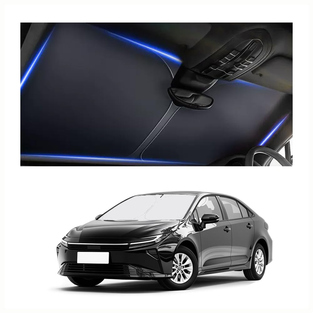 Aokdom unfolded front view showing full windshield coverage and sun protection