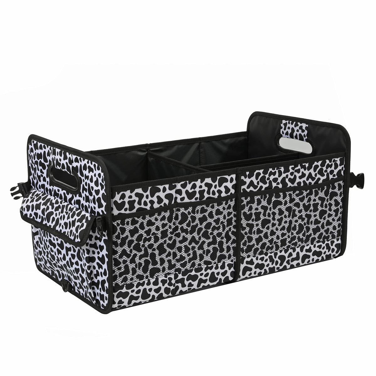 AOKJOY front view showing folded and expanded organizer with tidy compartments