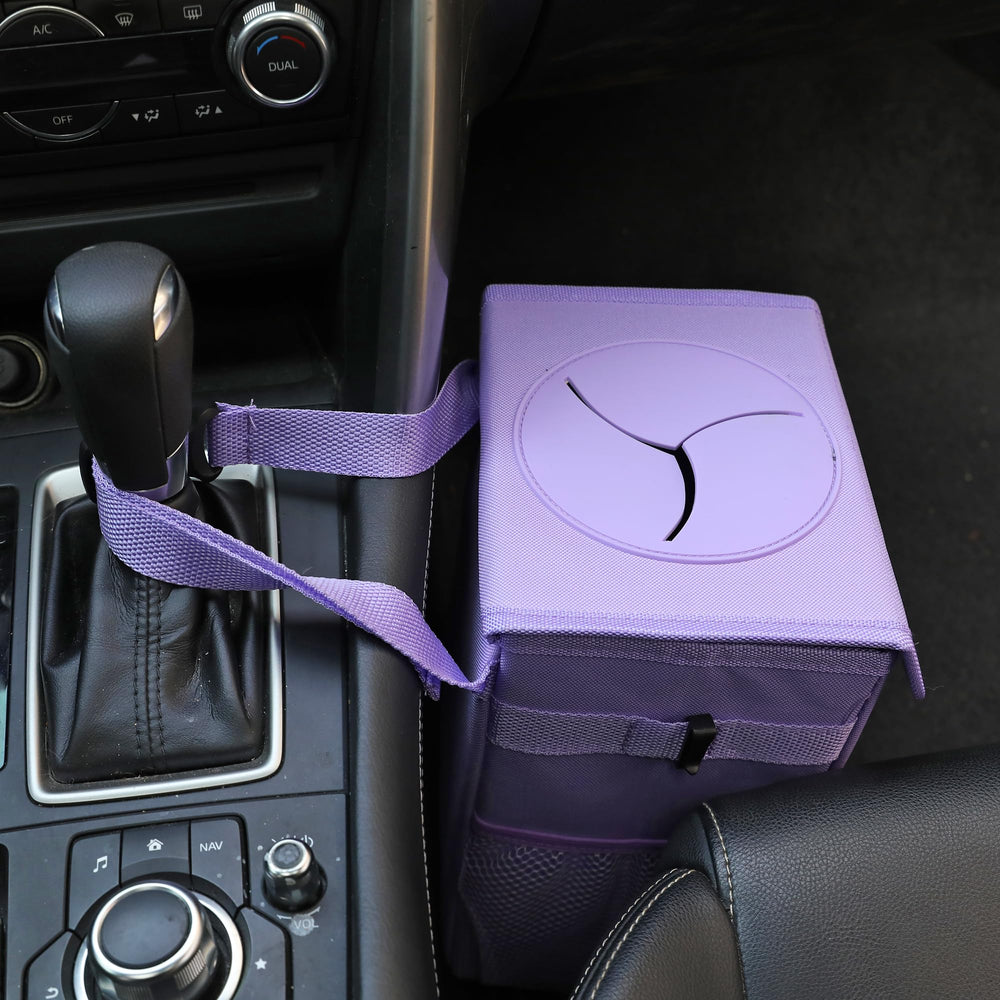 AOKJOY hanging behind car seat demonstrating hands-free placement