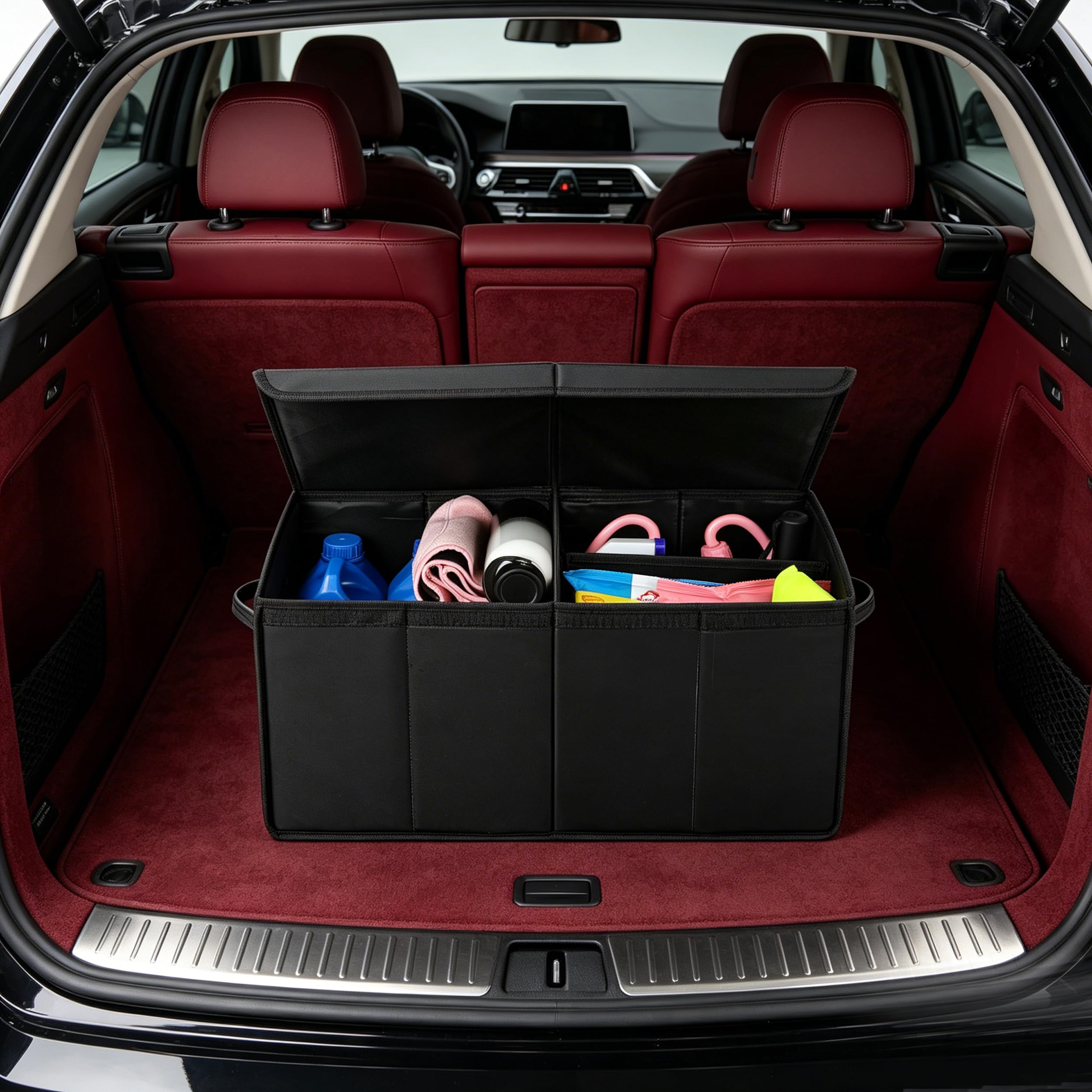 AOKJOY interior view of three compartments for organized sorting benefit