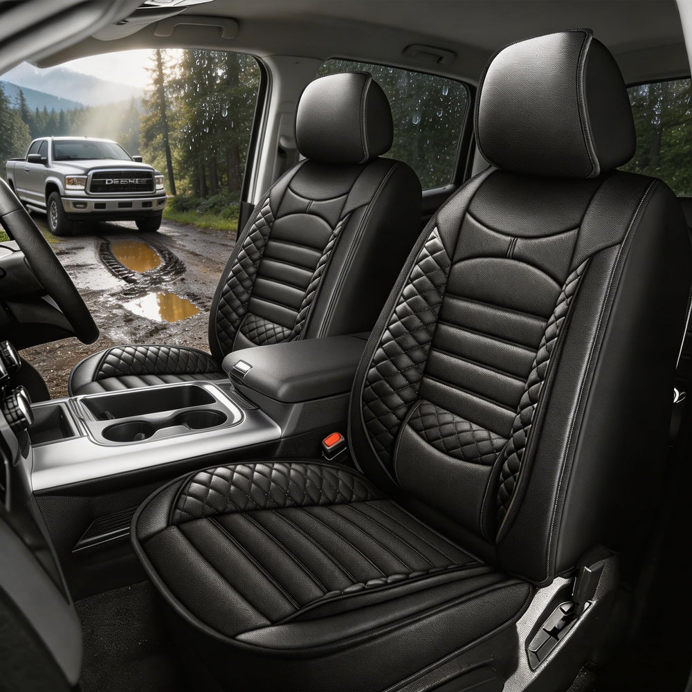 AOMSAZTO front seat full view showing protective fit and clean look