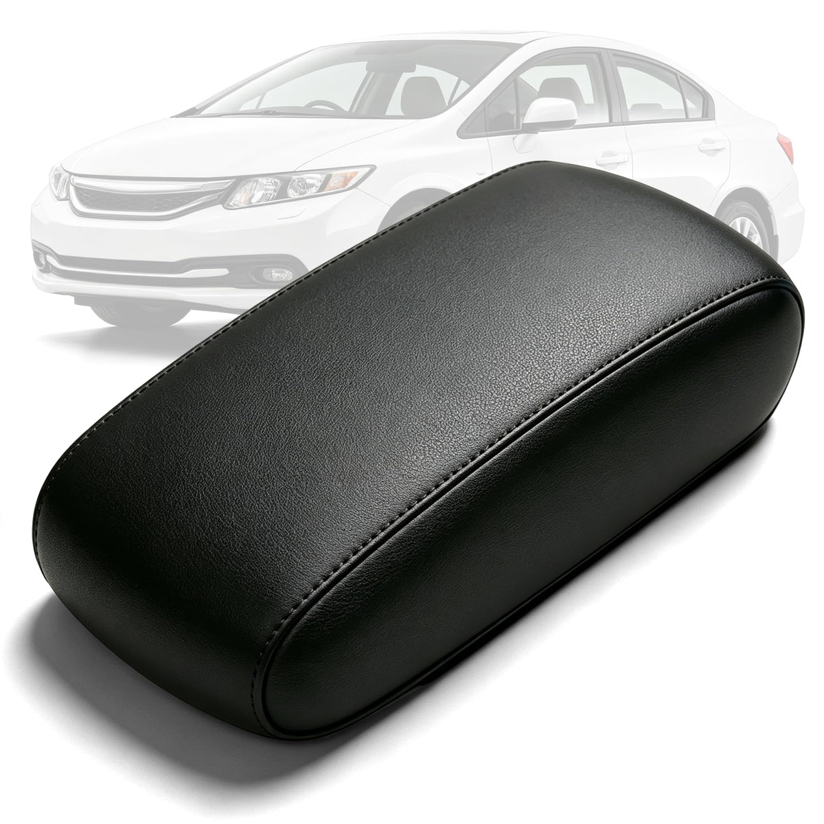 AOMSAZTO front view showing snug black center-console cover protecting armrest