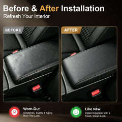 AOMSAZTO waterproof leather closeup highlighting wipe-clean surface benefit