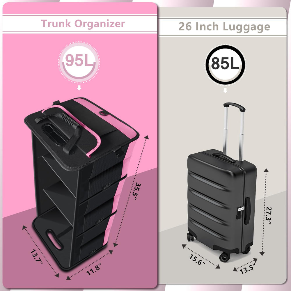 AOPHY organizer in trunk loaded with groceries demonstrating neat storage