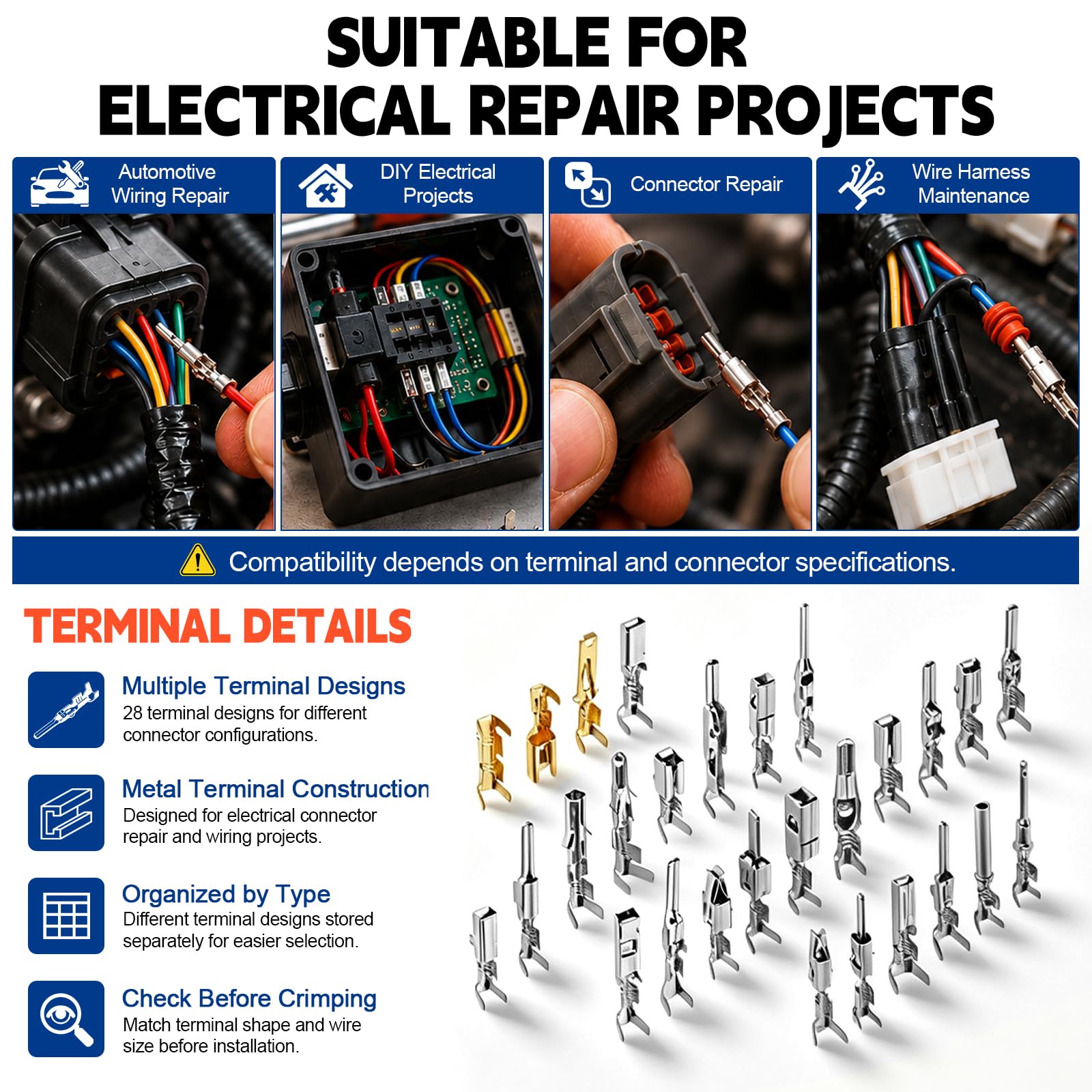 aopule connectors installed on a wiring harness demonstrating finished assembly