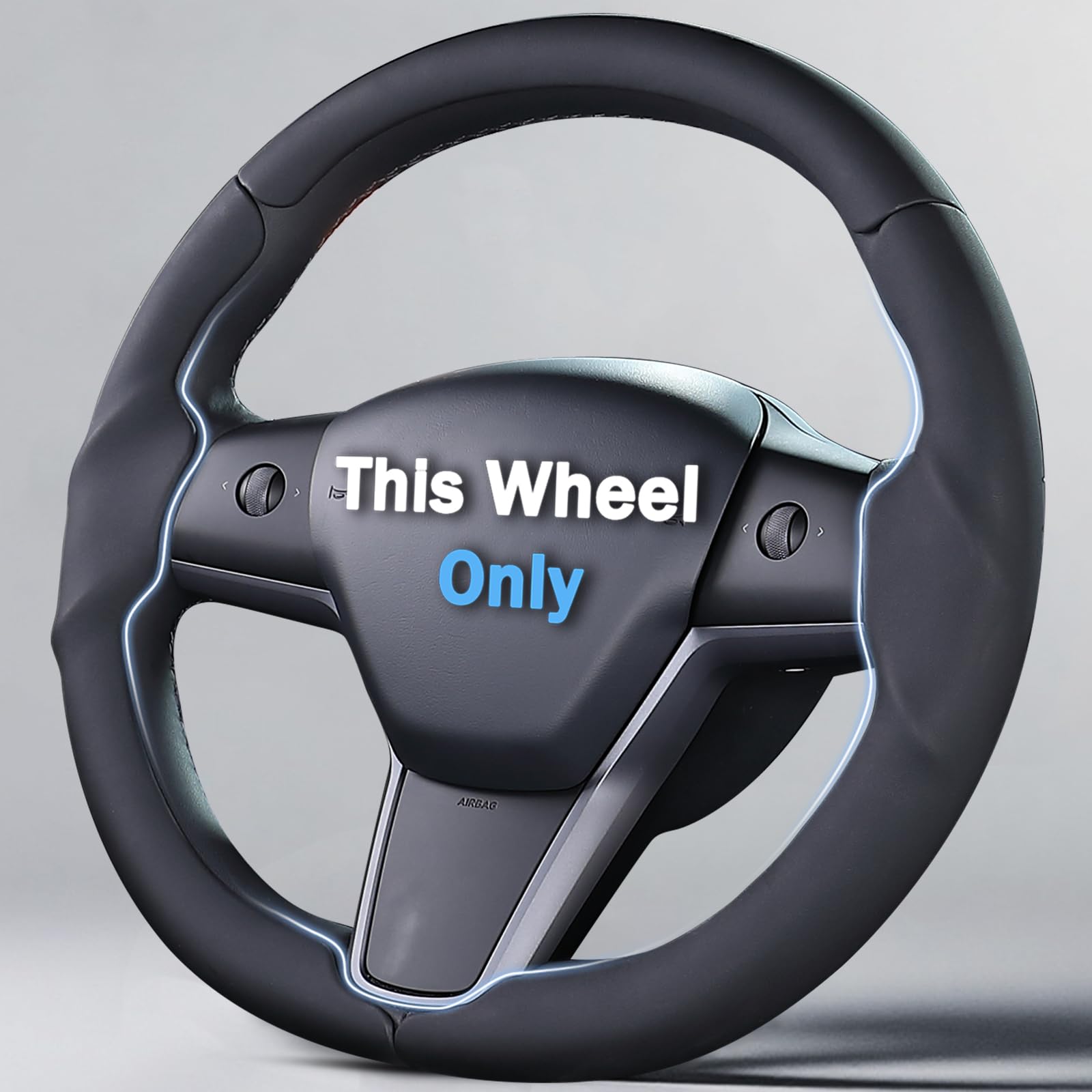 Aotoyou front view on Tesla wheel showing sleek upgrade and refined appearance