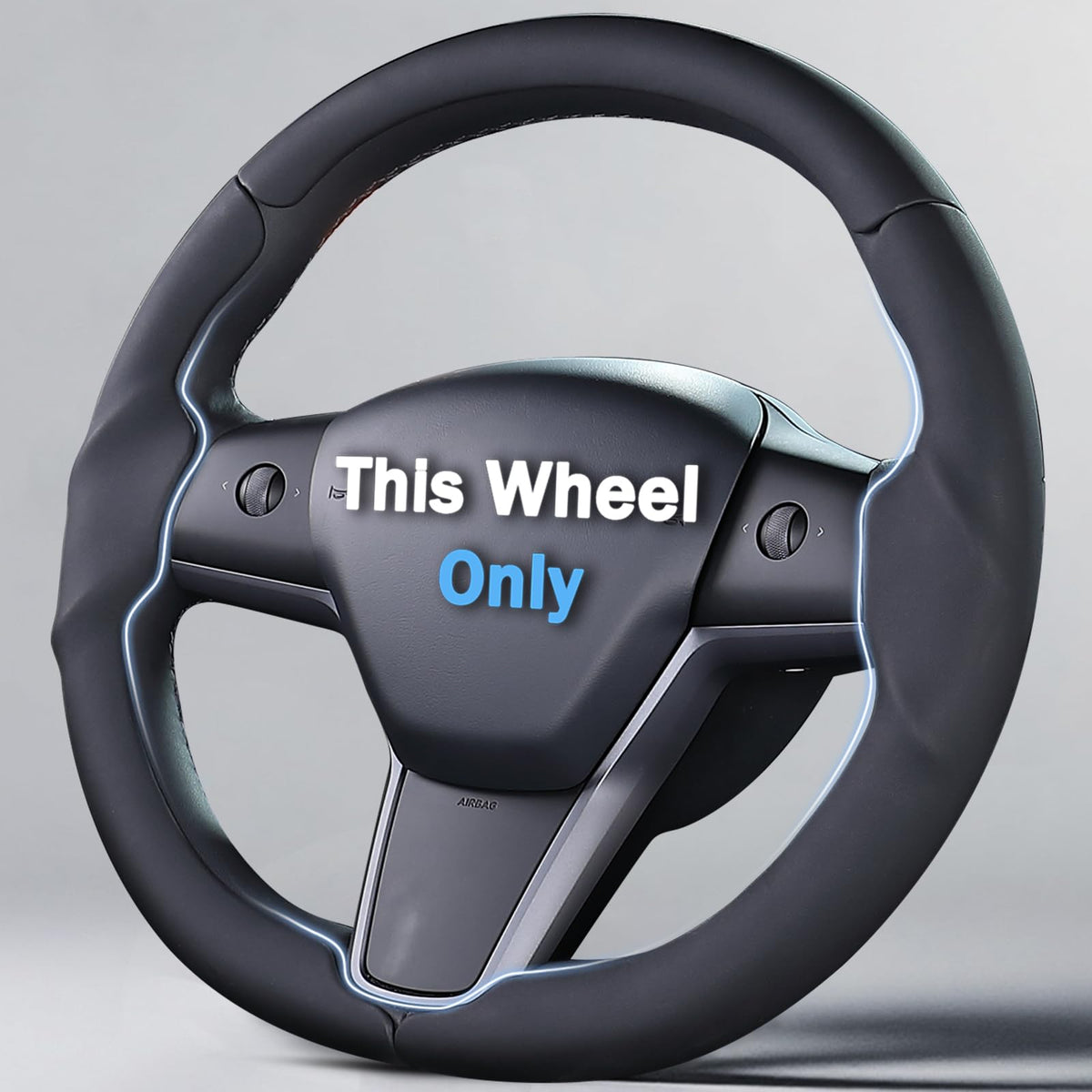 Aotoyou front view on Tesla wheel showing sleek upgrade and refined appearance