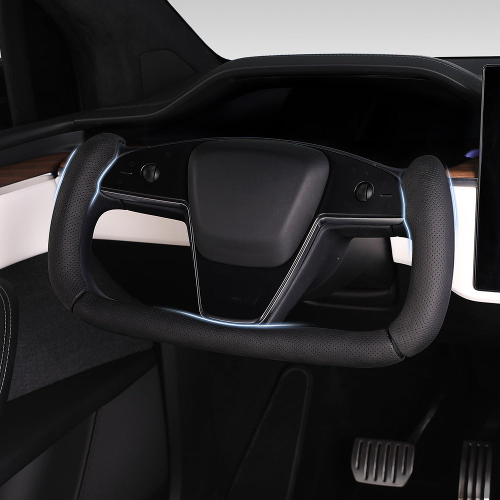 Aotoyou interior anti-slip texture close-up ensuring secure steering control