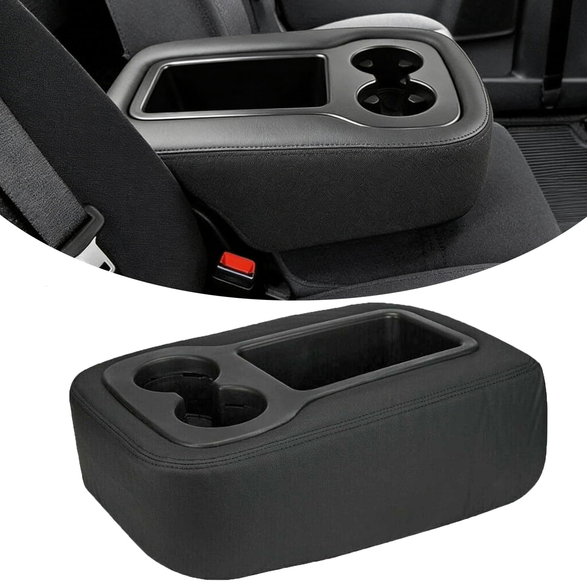 AOUTTUOA front view of center console cover showing clean replacement and improved appearance