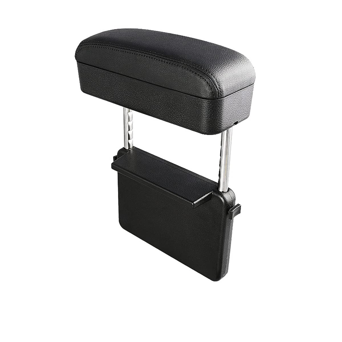 AOWIS front view of black armrest box showing clean design and improved comfort