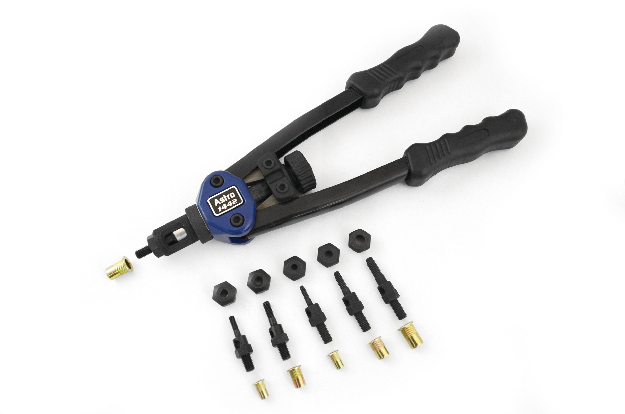 AP Astro quick-change head closeup showing easy mandrel swaps for efficiency