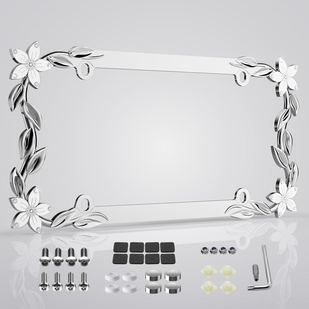 APDOMU front view of floral frame showing feminine design and durable finish
