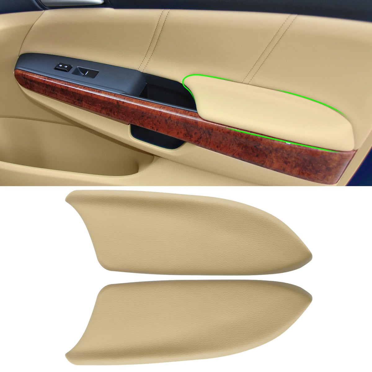APESER front packaging showing beige armrest lids and benefits