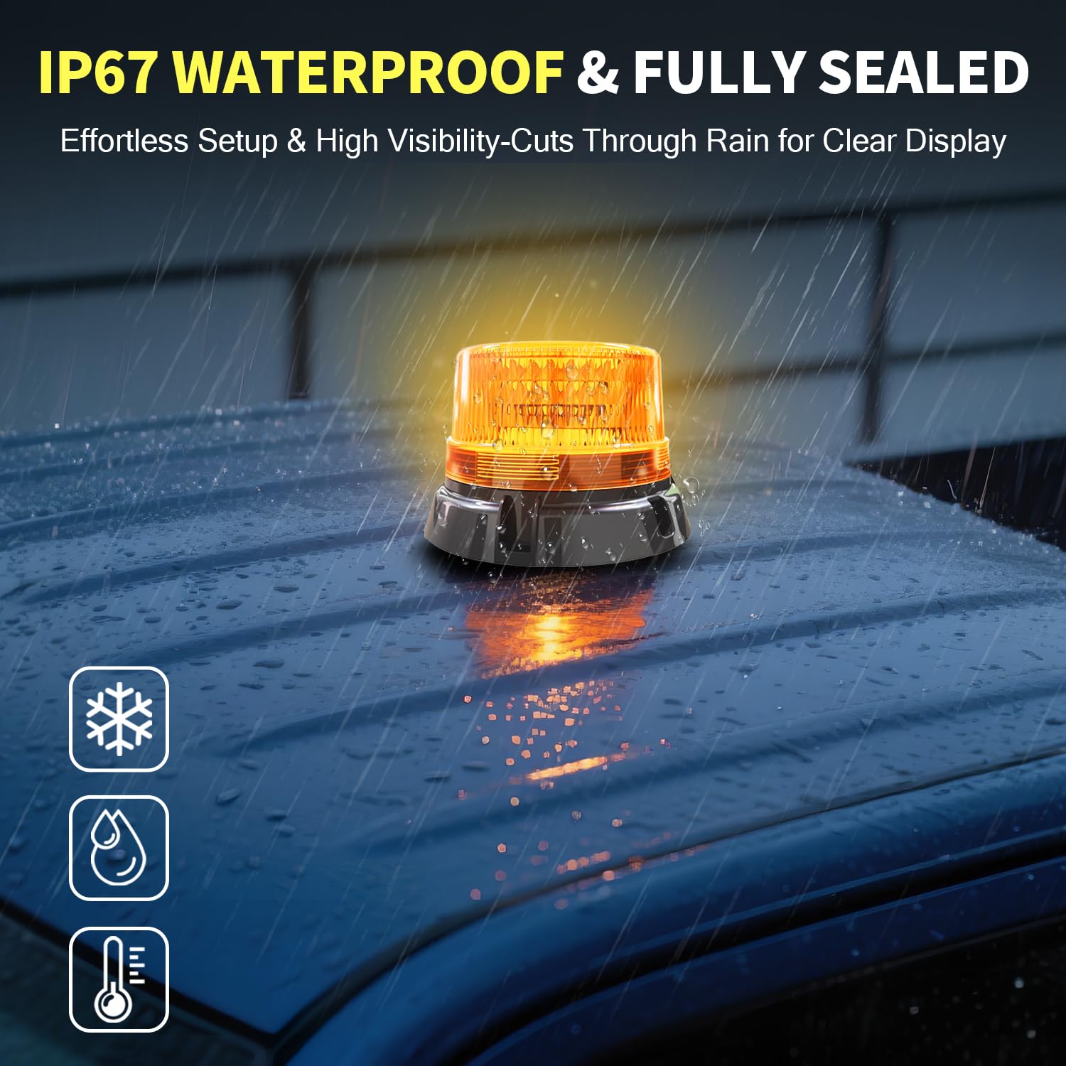 ApexCore under rain demonstrating IP67 water resistance and durability