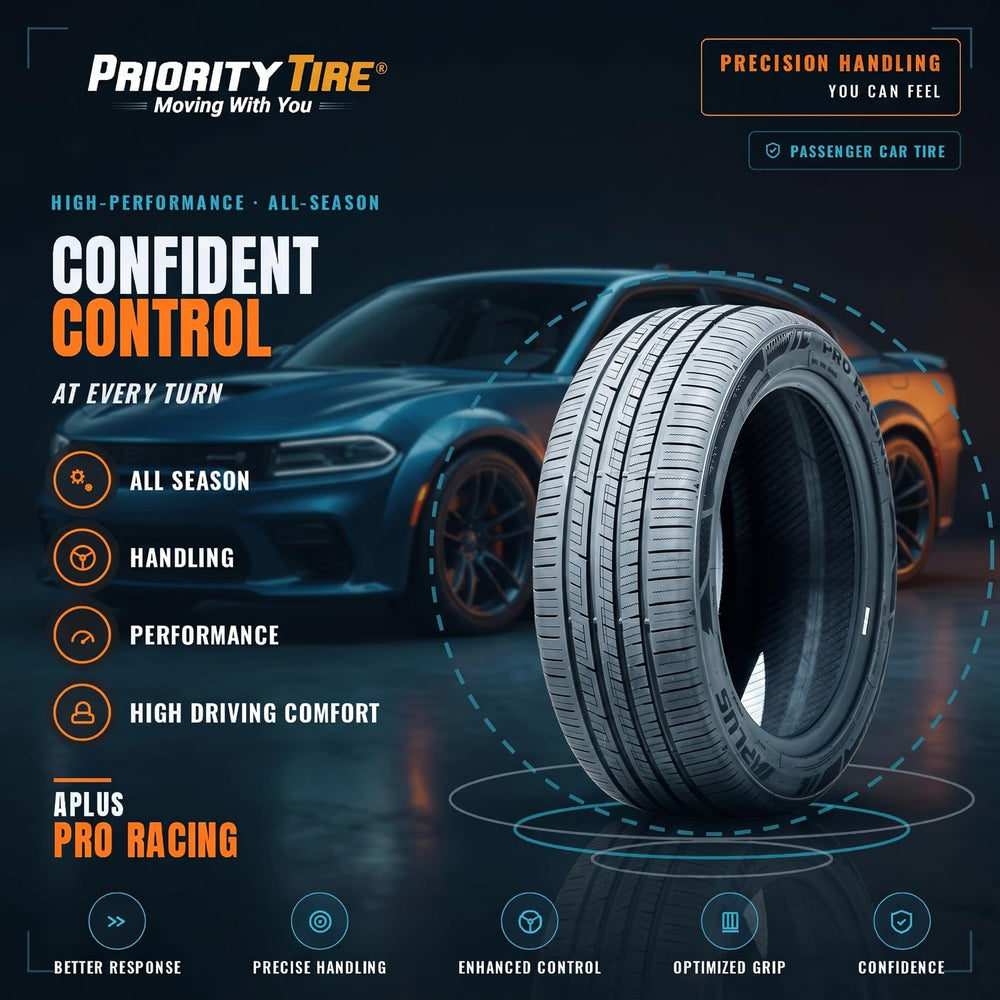 Aplus Pro Racing tread close-up highlighting directional pattern and traction