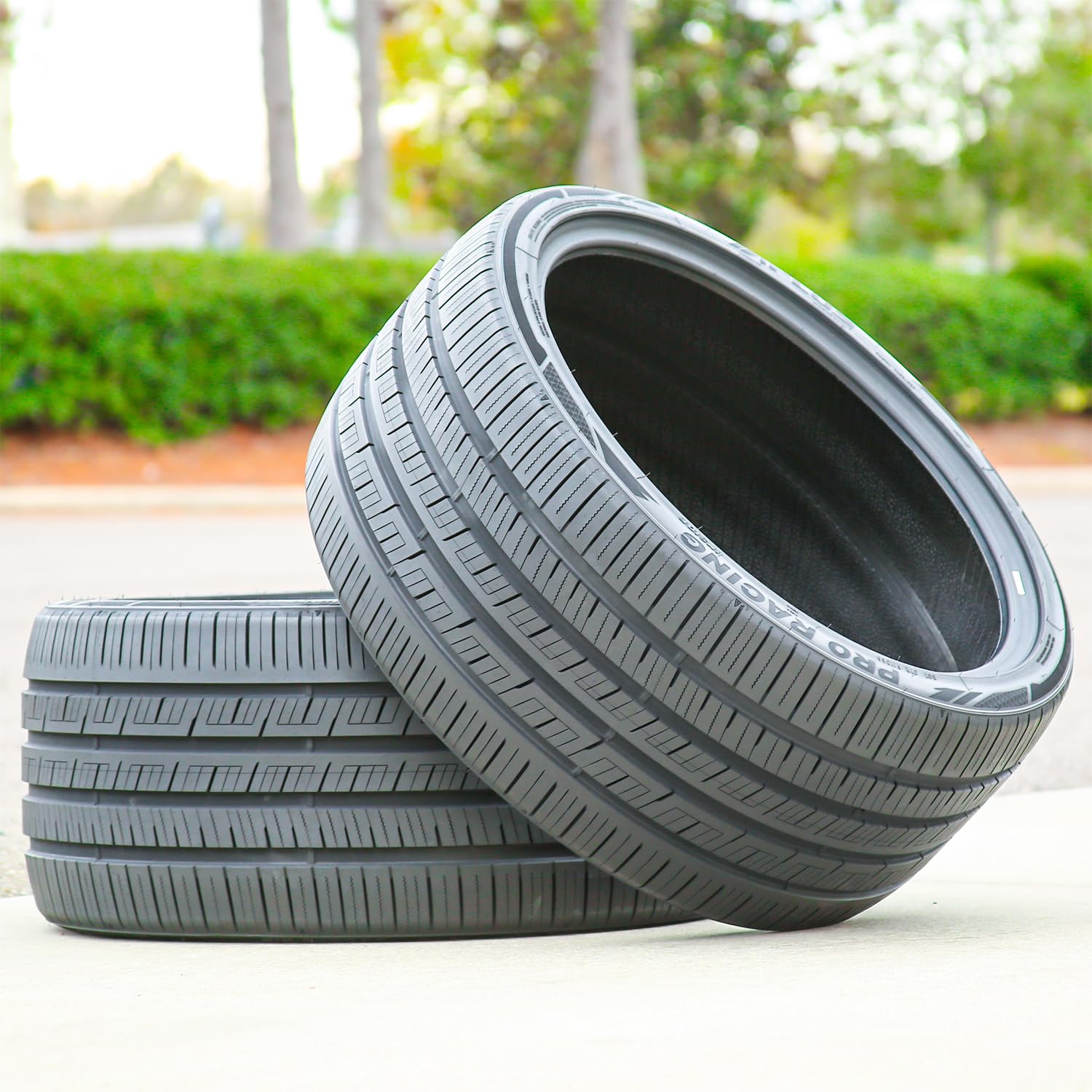 Aplus tire on track showing sustained grip and high-speed confidence