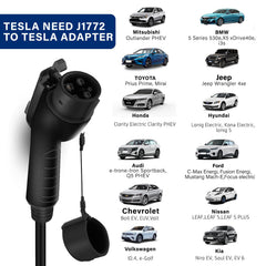 AplysiaTech SAE J1772 plug detail showing secure connection benefit for EV charging