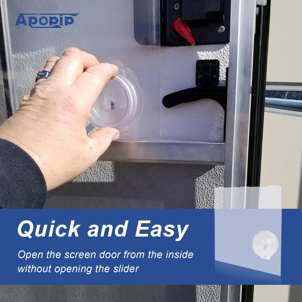 Apopip installed on RV door demonstrating restored sliding function