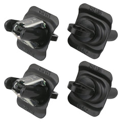 APPERFiT front view of four black tie down anchors showing fit and finish benefit