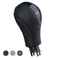 APPERFiT front view shift knob showing black and carbon fiber, improves interior appearance