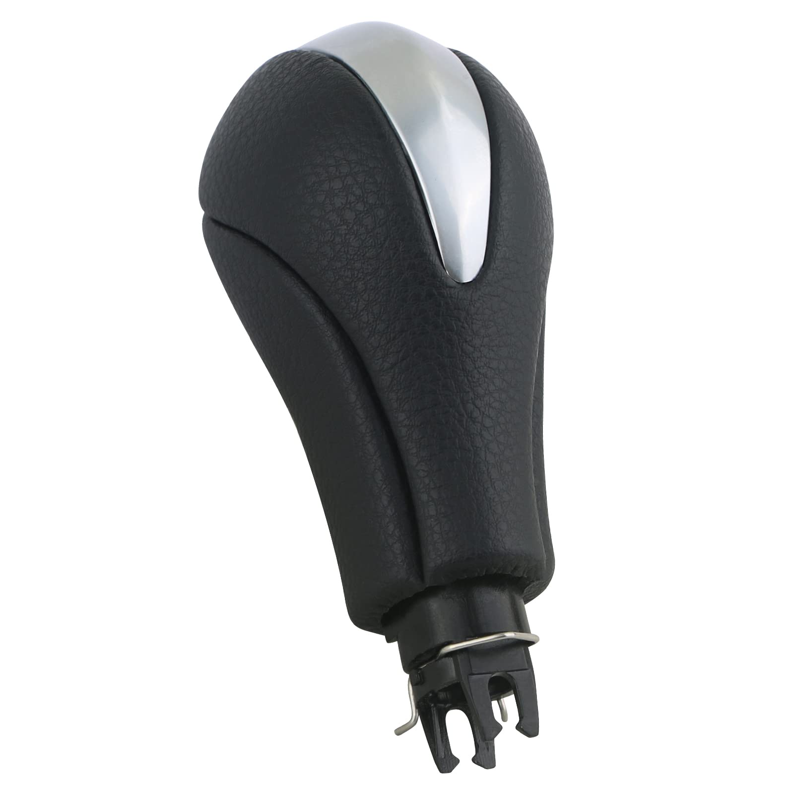 APPERFiT front view of black and silver gear shift knob showing fit and finish