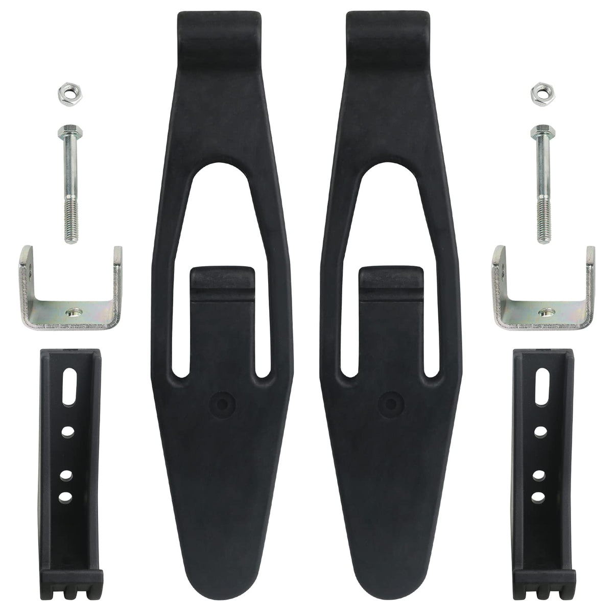 APPERFiT front-packaging showing two hood latch strap kits and components for quick identification and fit