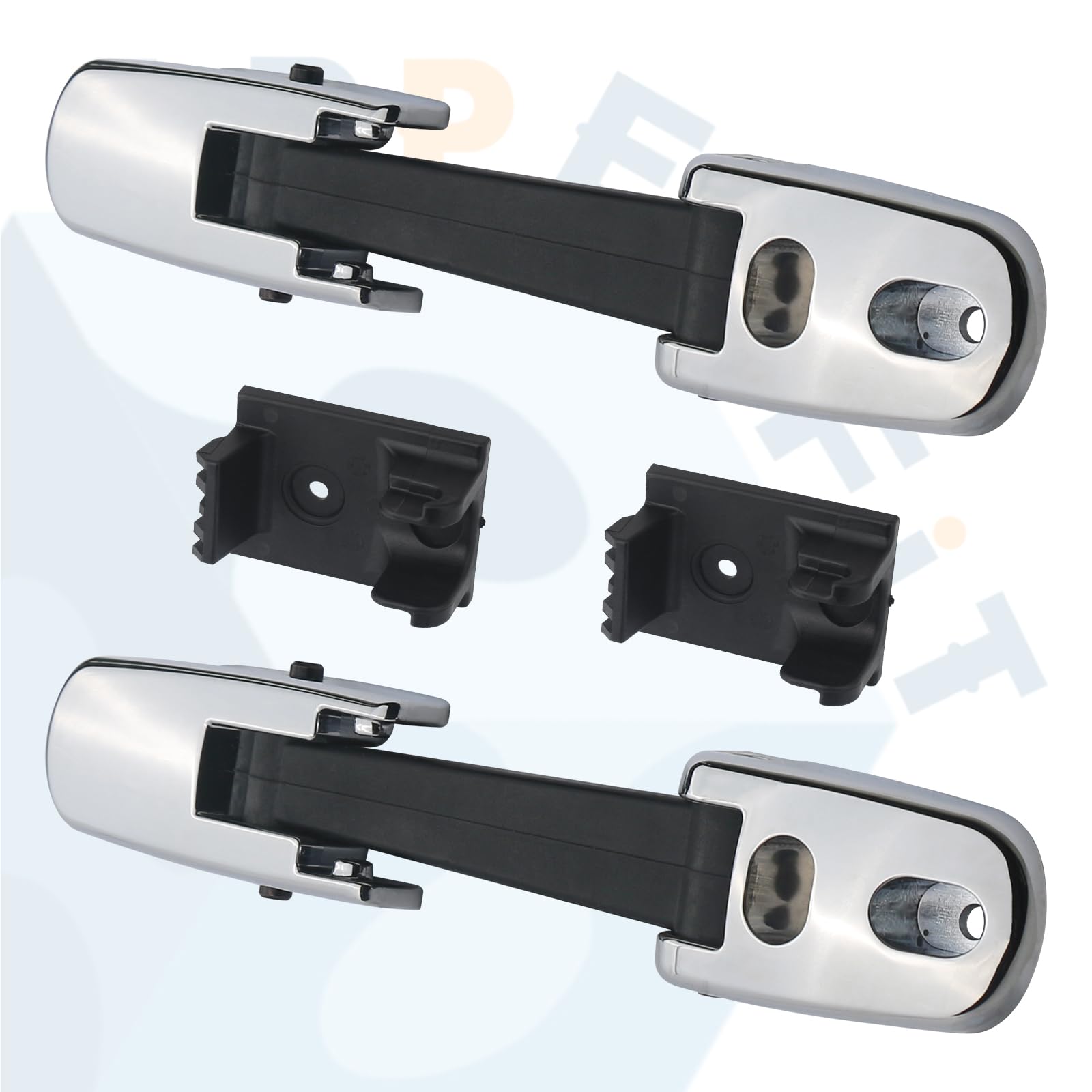 APPERFiT latch keeper bracket detail showing chrome finish and corrosion resistance