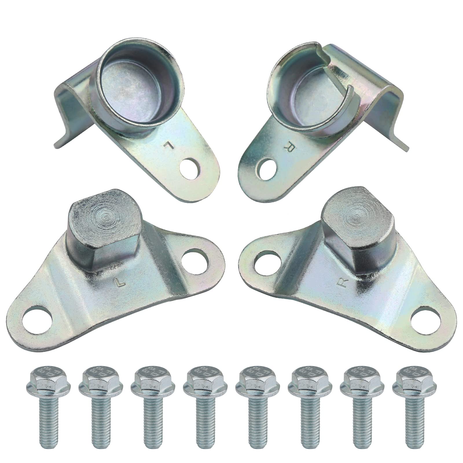 APPERFiT cable straps and bolts laid out to show complete replacement parts for reliable latching