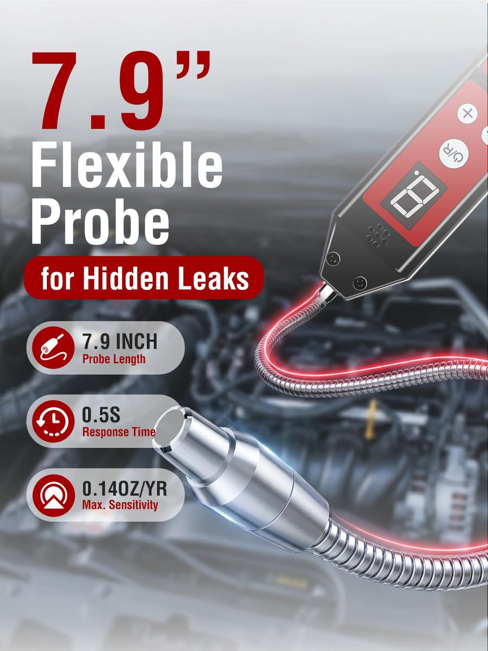 Aprvtio flexible probe bending to reach tight fittings for precise locating