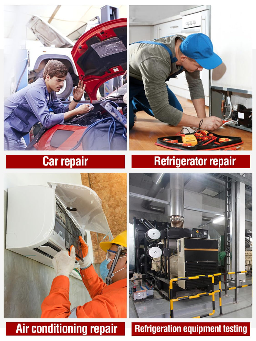 Aprvtio product label listing compatible refrigerants to ensure coverage