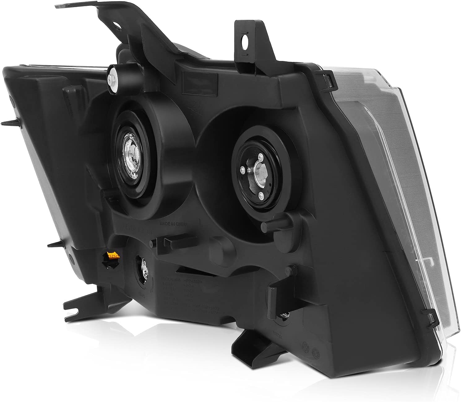 APSVE amber reflector and black housing close-up emphasizing authentic factory styling