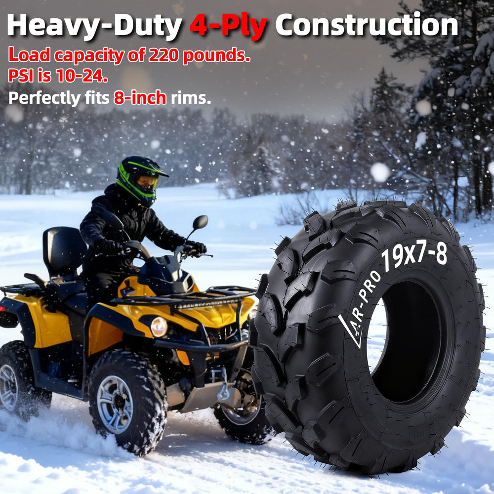 AR-PRO tire in use on a dirt trail illustrating stability and control
