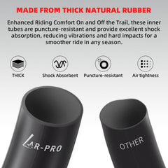 AR-PRO inner tube installed on a 12-inch rear wheel showing correct fit and secure seating