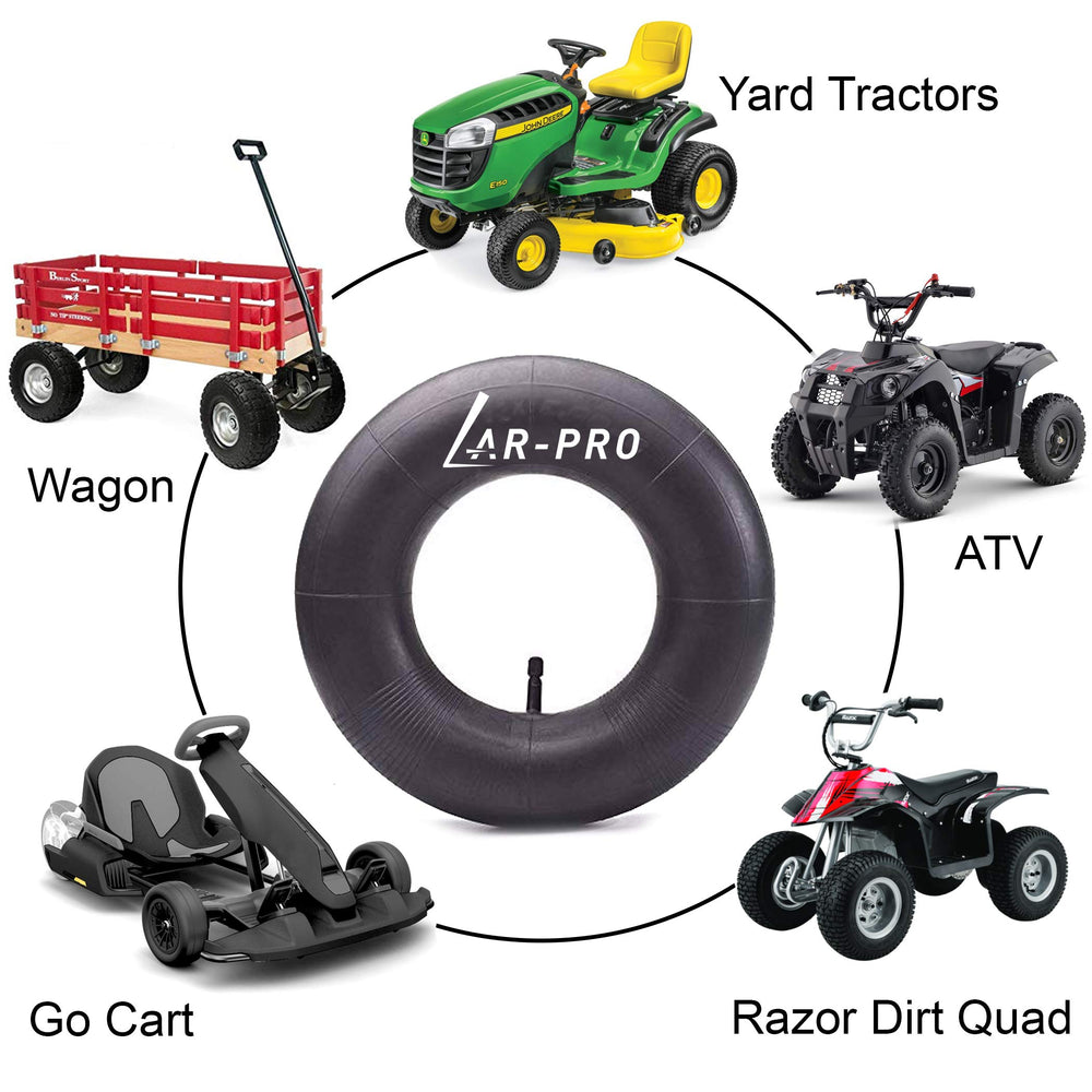 AR-PRO being installed on riding lawnmower wheel for smoother, more comfortable ride