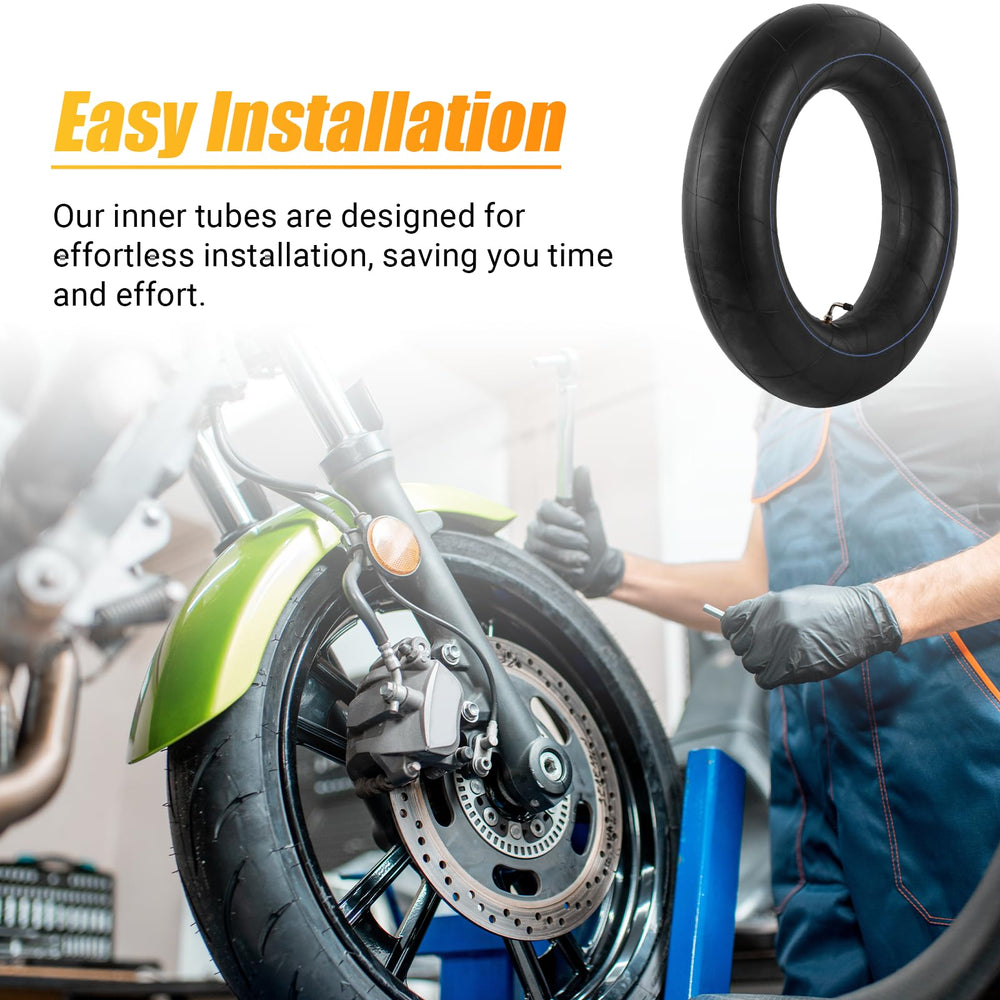 AR-PRO inner tube pictured with motorcycle on road for reliable spare