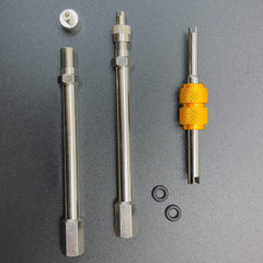 Aracey valve core removal tool and metal caps included for quick servicing