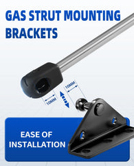 ARANA 10mm bracket with gas strut attached showing correct fit and easy snap-on benefit