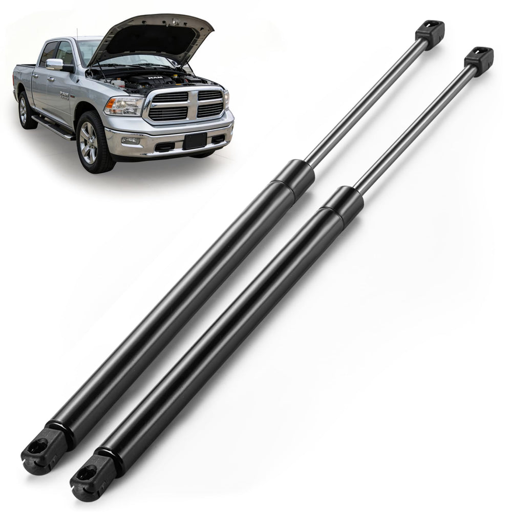 ARANA front-packaging showing two hood struts and box, reliable OEM replacement