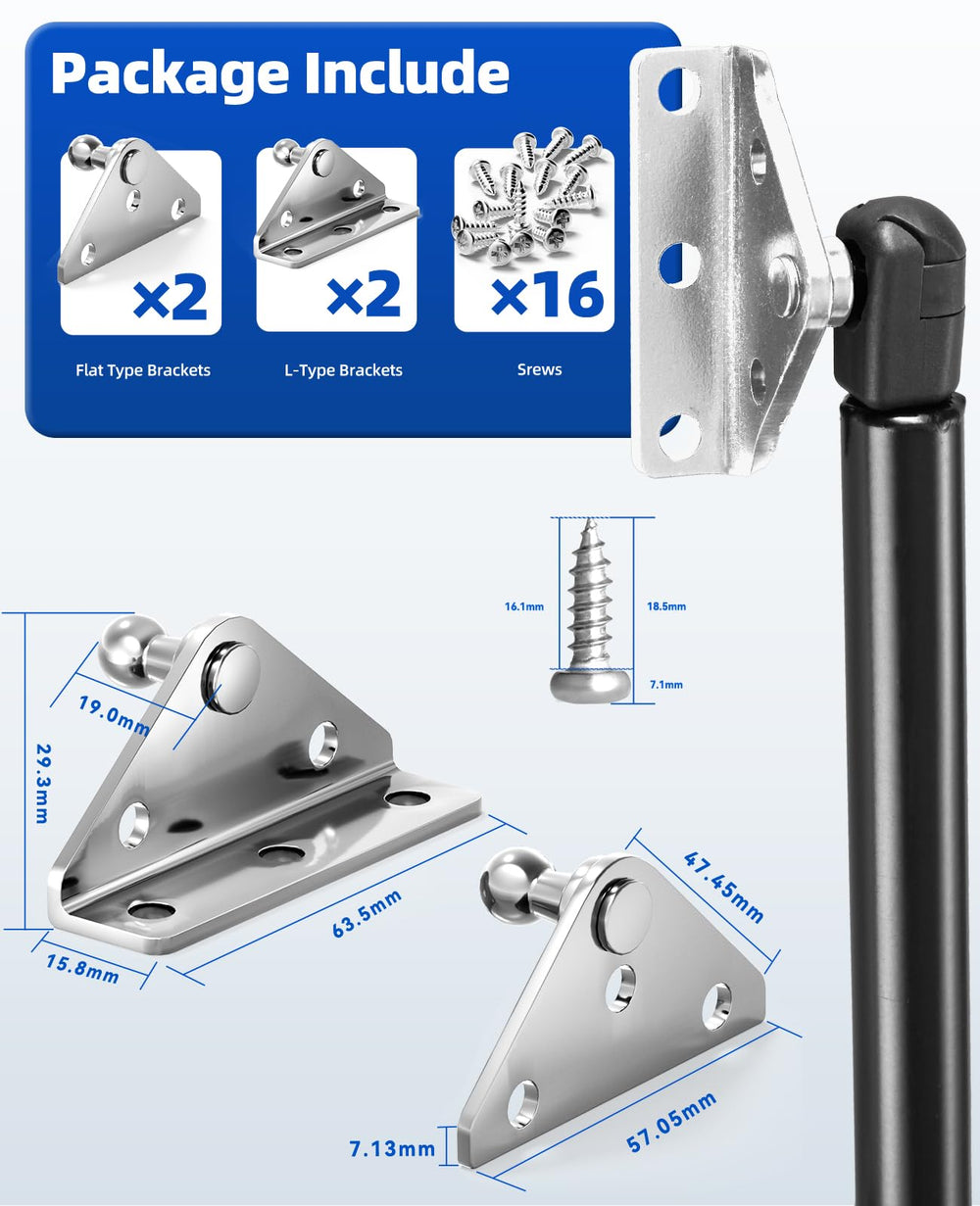 ARANA brackets mounted on a boat hatch, secure corrosion-resistant support