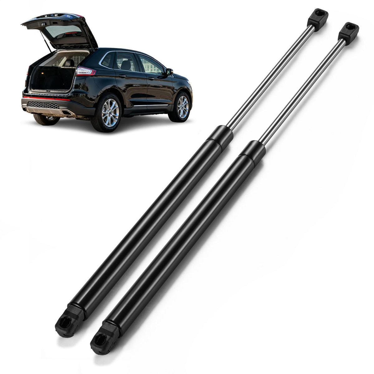 ARANA rear hatch struts front view showing new pair and benefits