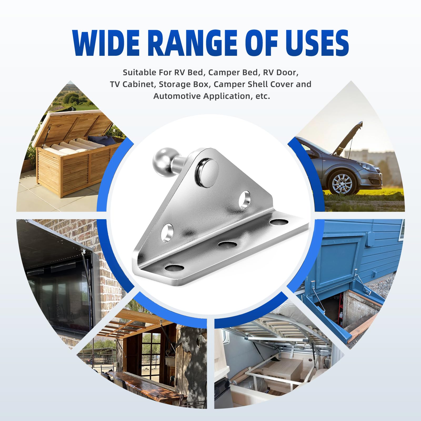 ARANA brackets next to a ruler showing compact size and easy fitment