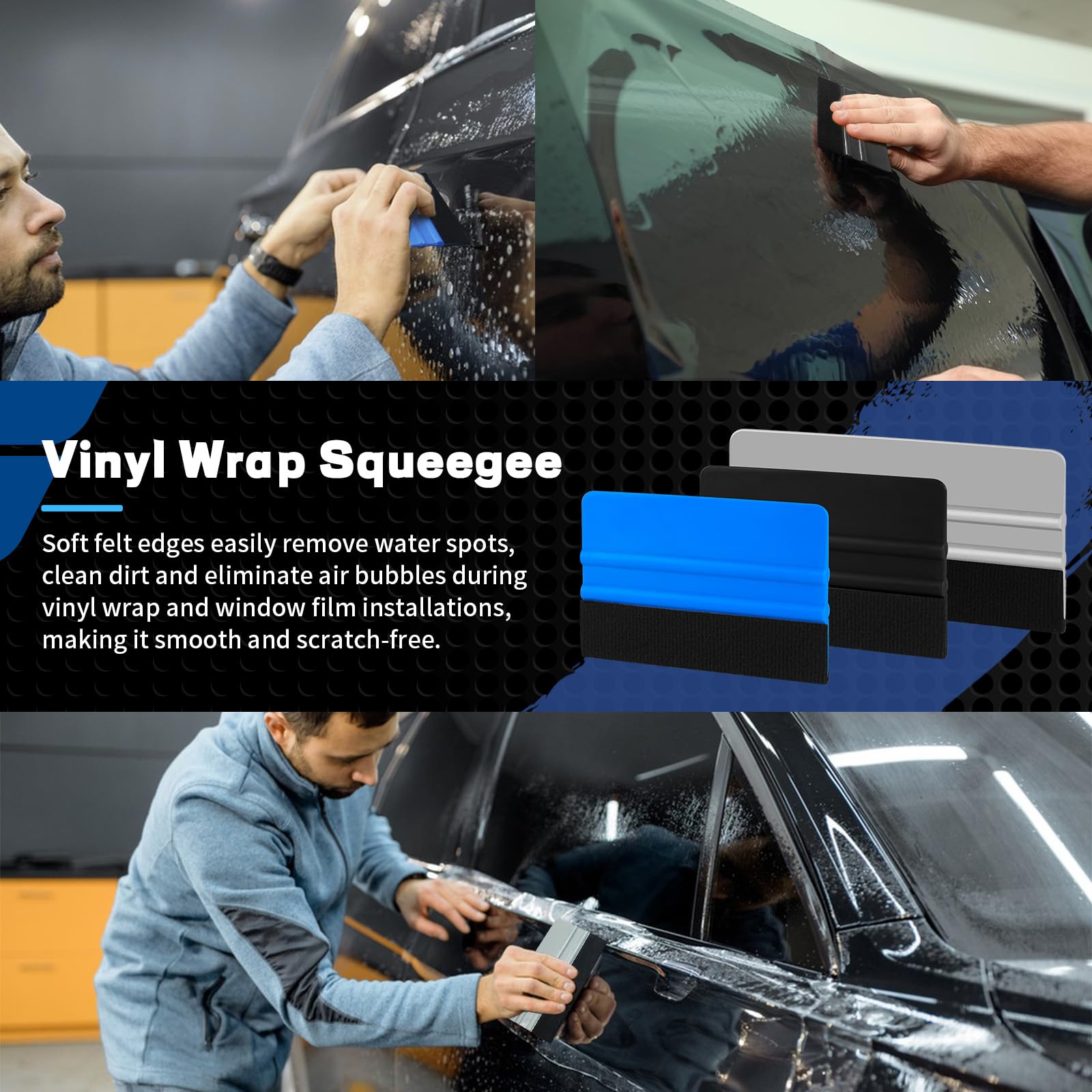Arayker plastic razor scraper with replaceable blades removing adhesive safely