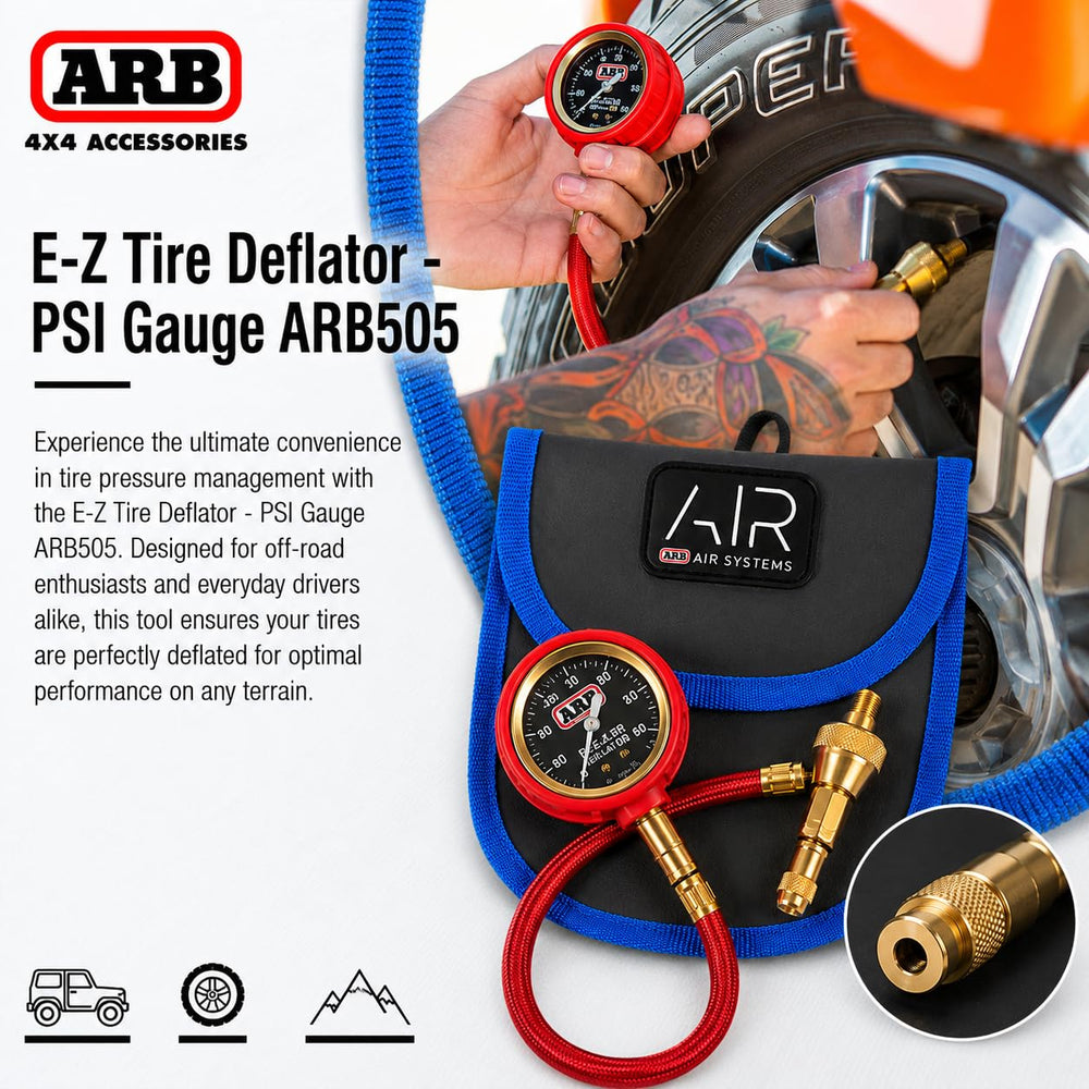 ARB close-up of brass deflator components highlighting corrosion resistance